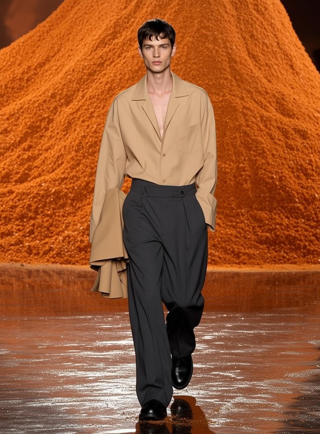 Fashion Week Young Short Dark Brown Styled