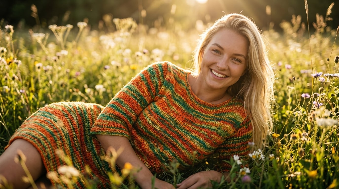 Exquisite Enter Your Choice Colors Knitted Dress In Lush Meadow