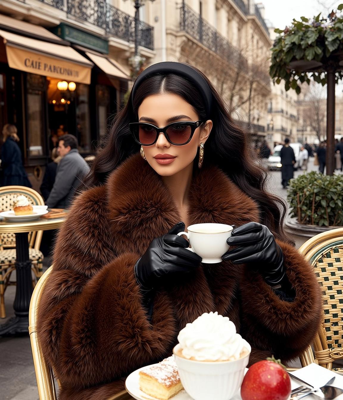 Sunglasses And Earrings At A Cafe reference photo