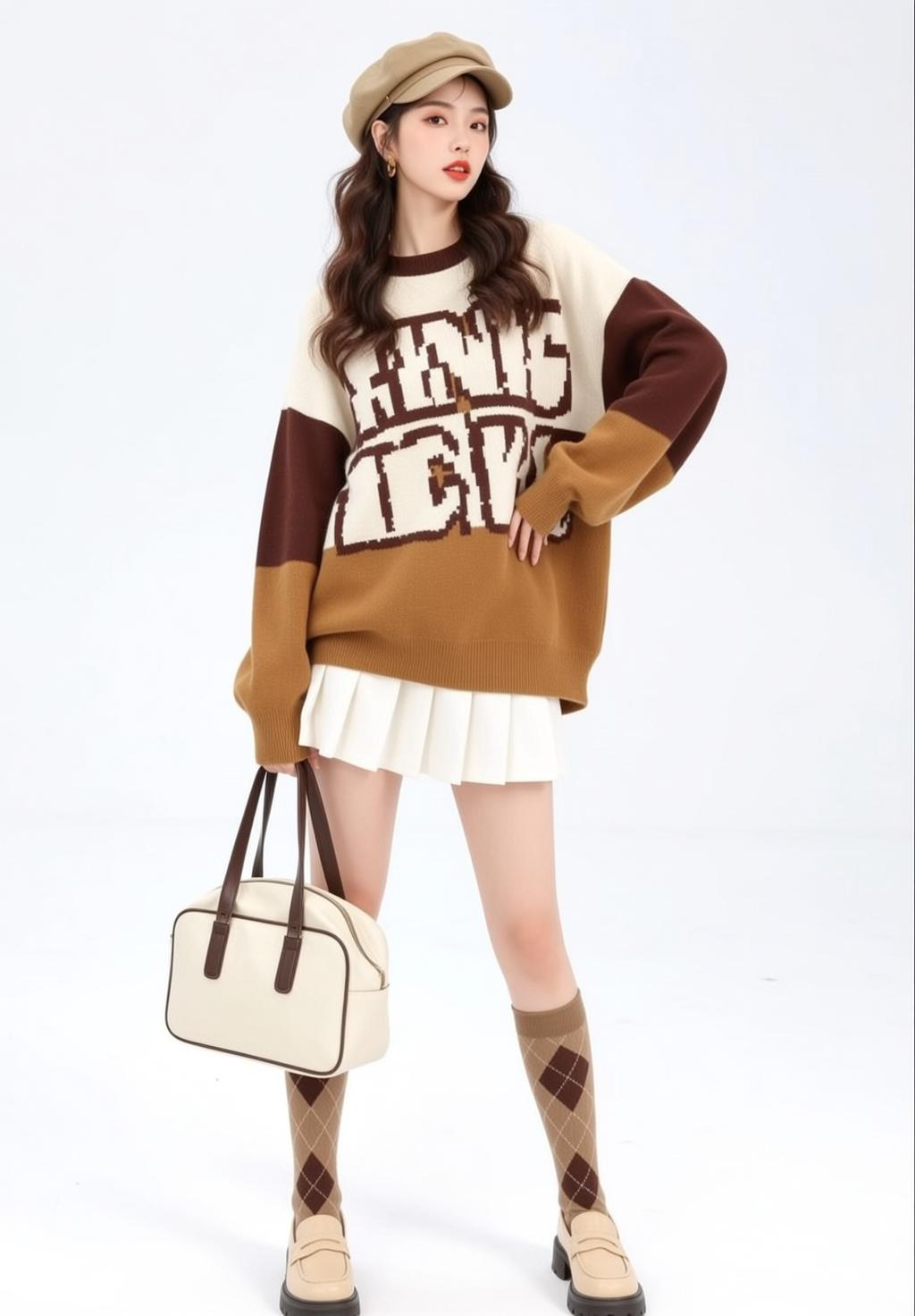 Sweater Skirt Studio Portrait