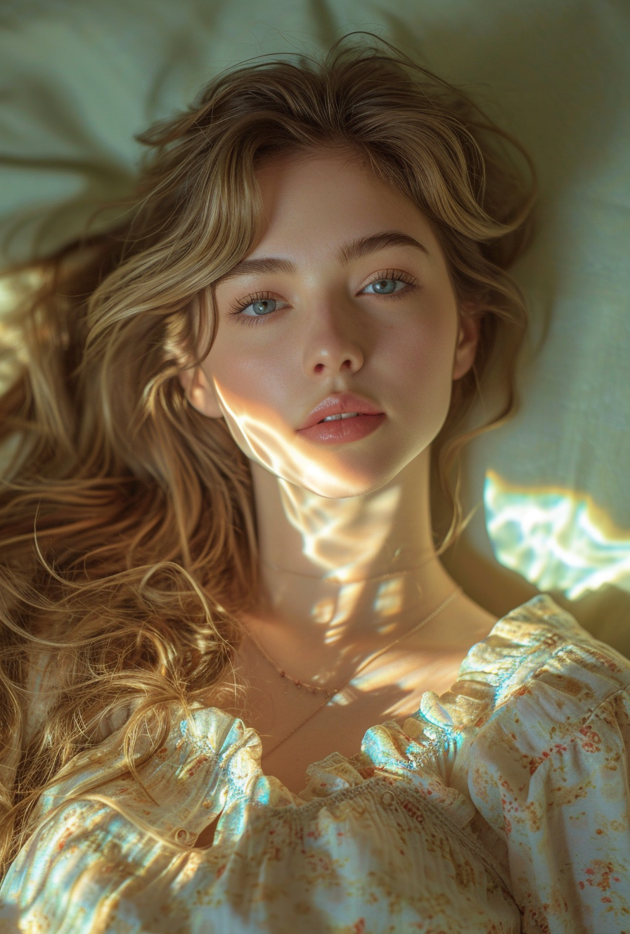 Long Hair Resting in Bed