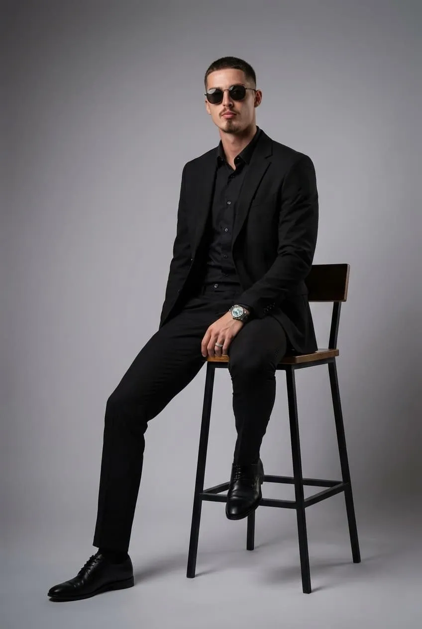 Rings And Wristwatch In Studio Portrait