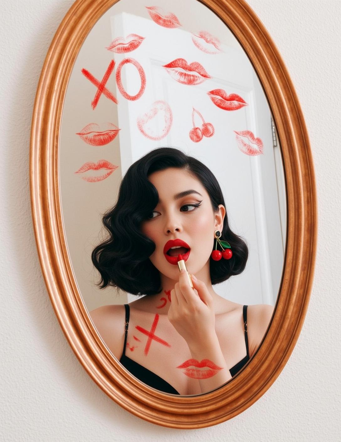 Makeup And Earrings By A Wall reference photo