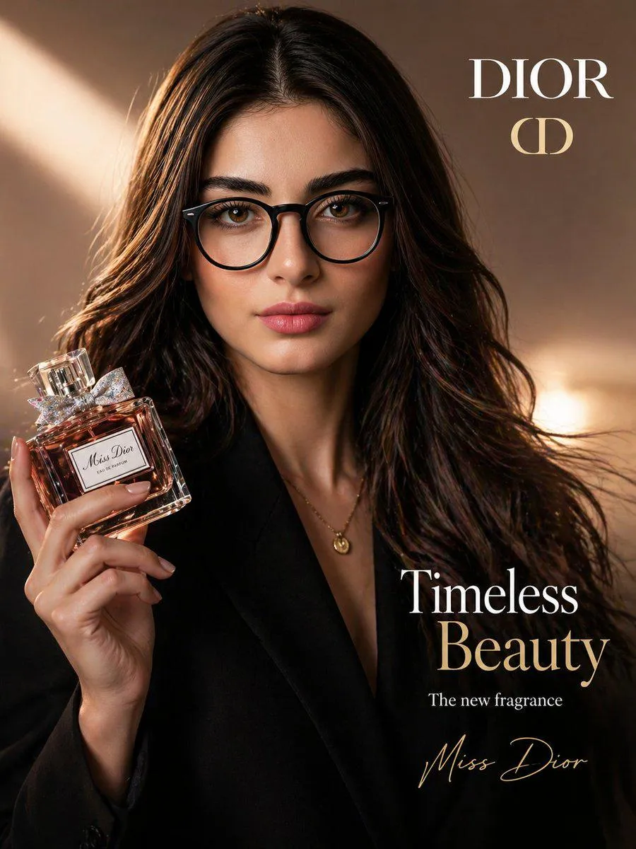Glasses Necklace And Manicure In A Portrait