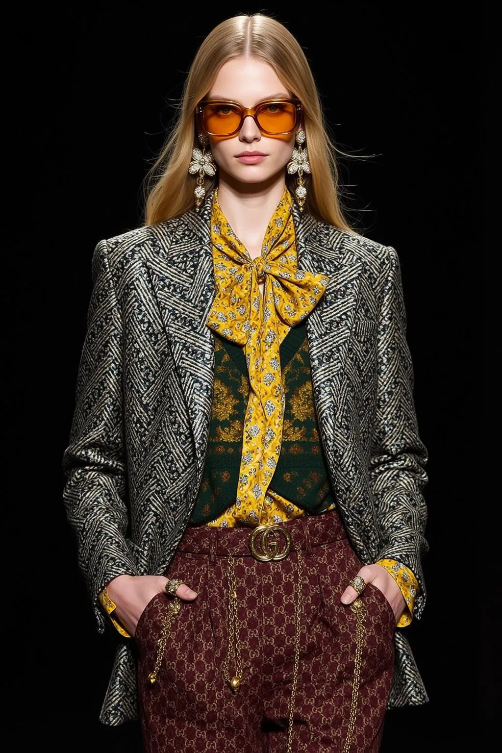 Sunglasses Earrings And Rings In A Studio