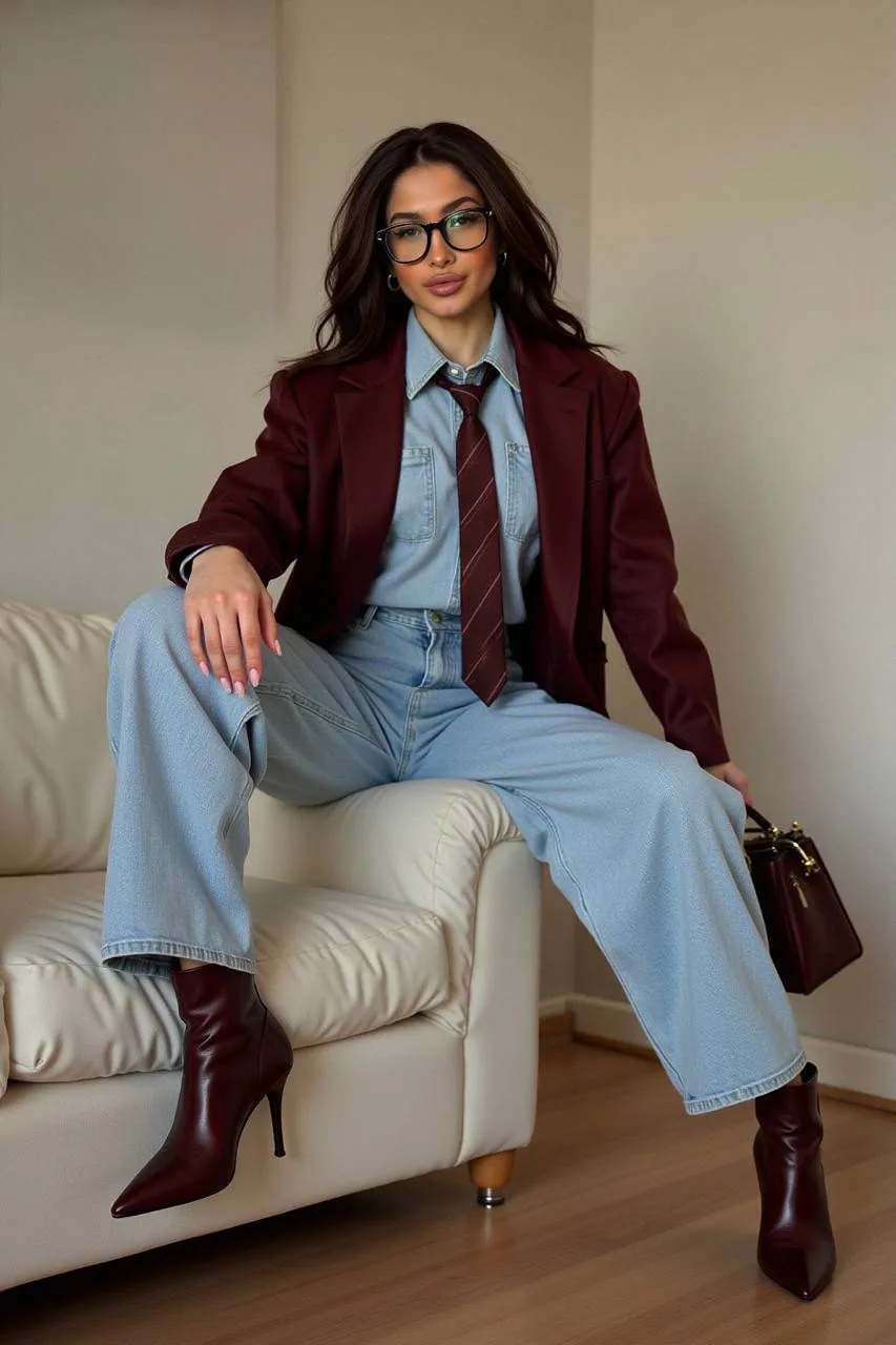 Burgundy Power Chic