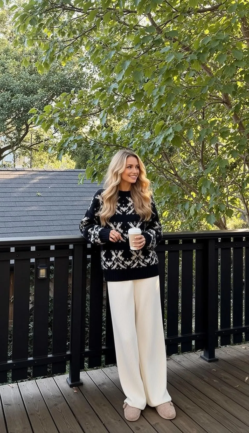 Deck Railing Coffee Knitwear
