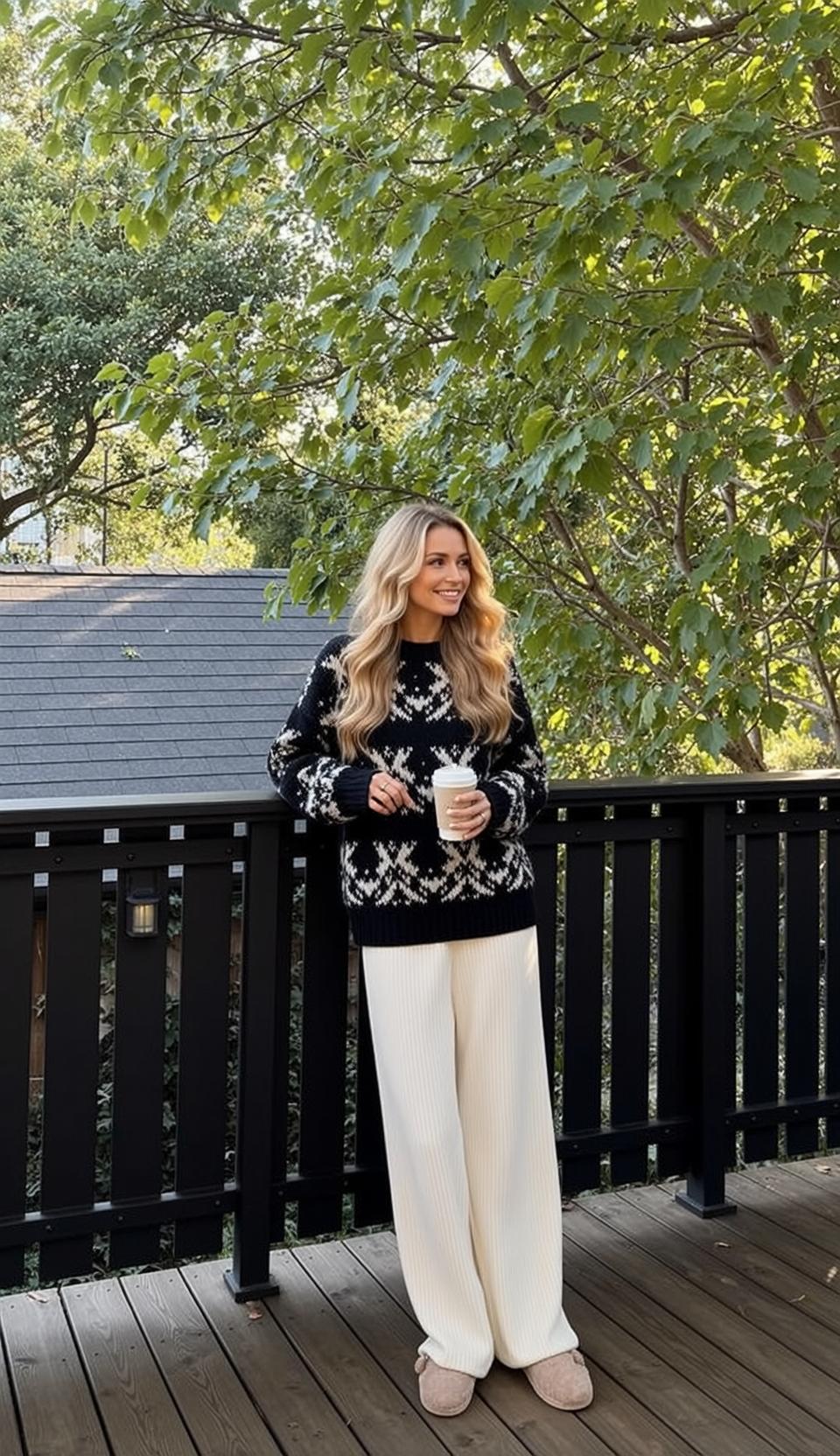 Deck Railing Coffee Knitwear