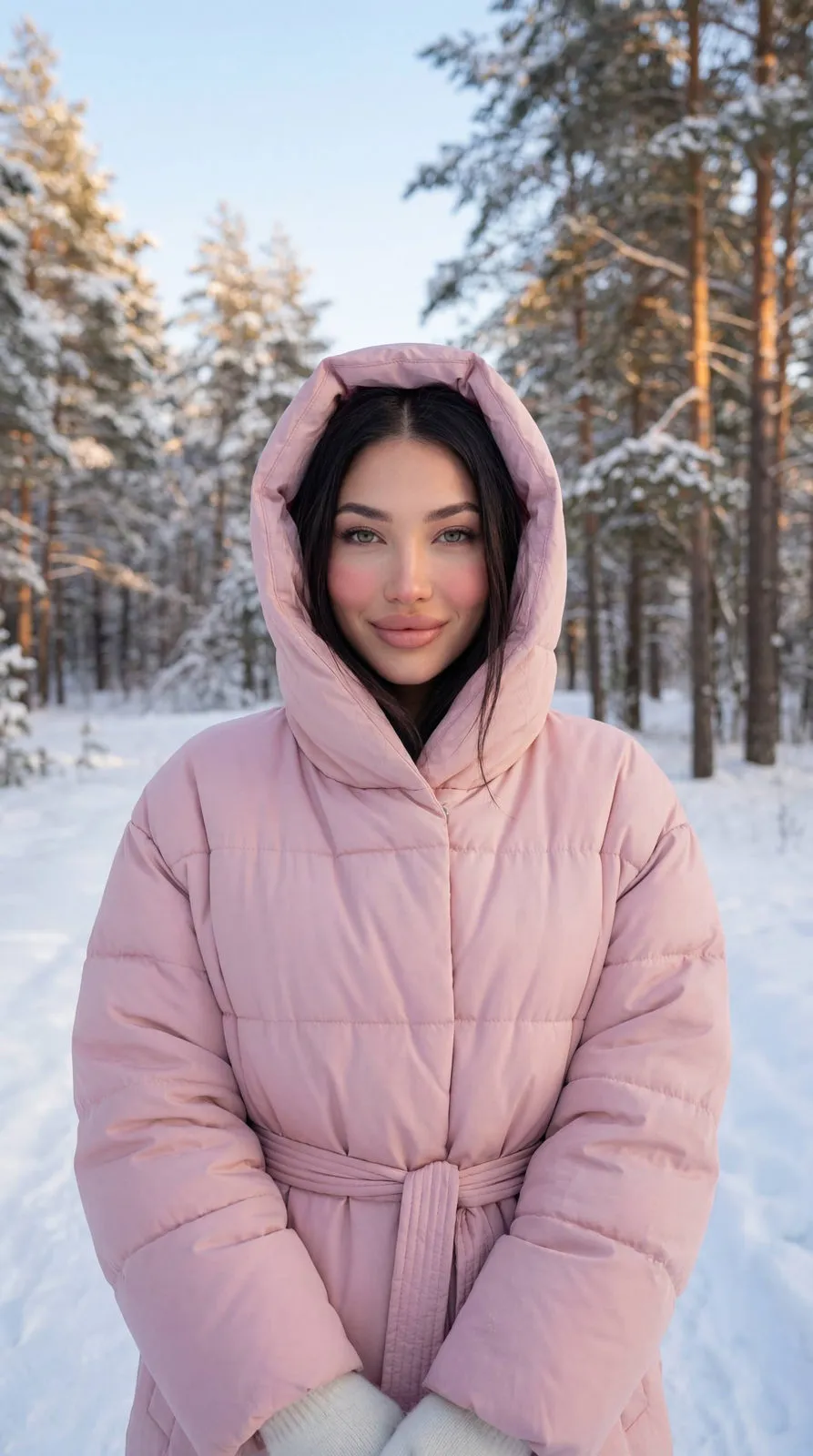 Pink Puffer Snow Path
