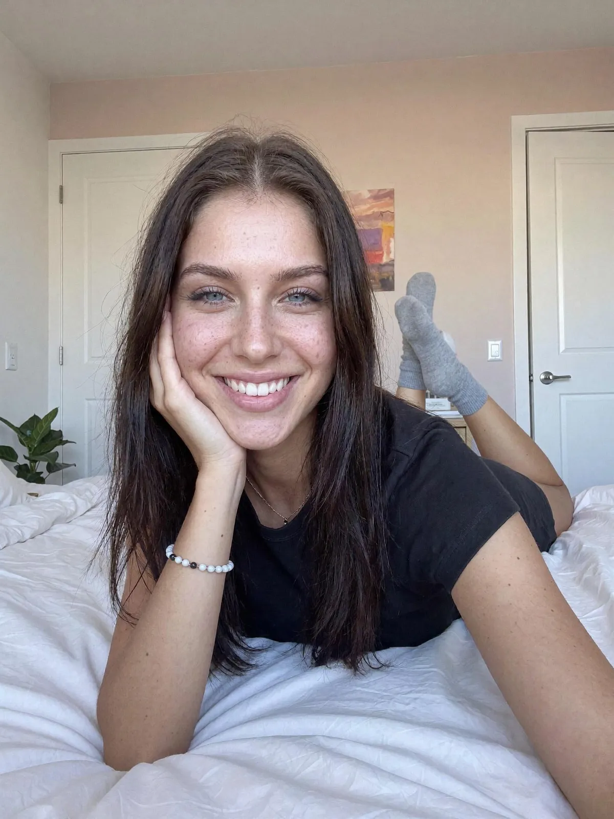 Necklace And Bracelets In Selfie Portrait
