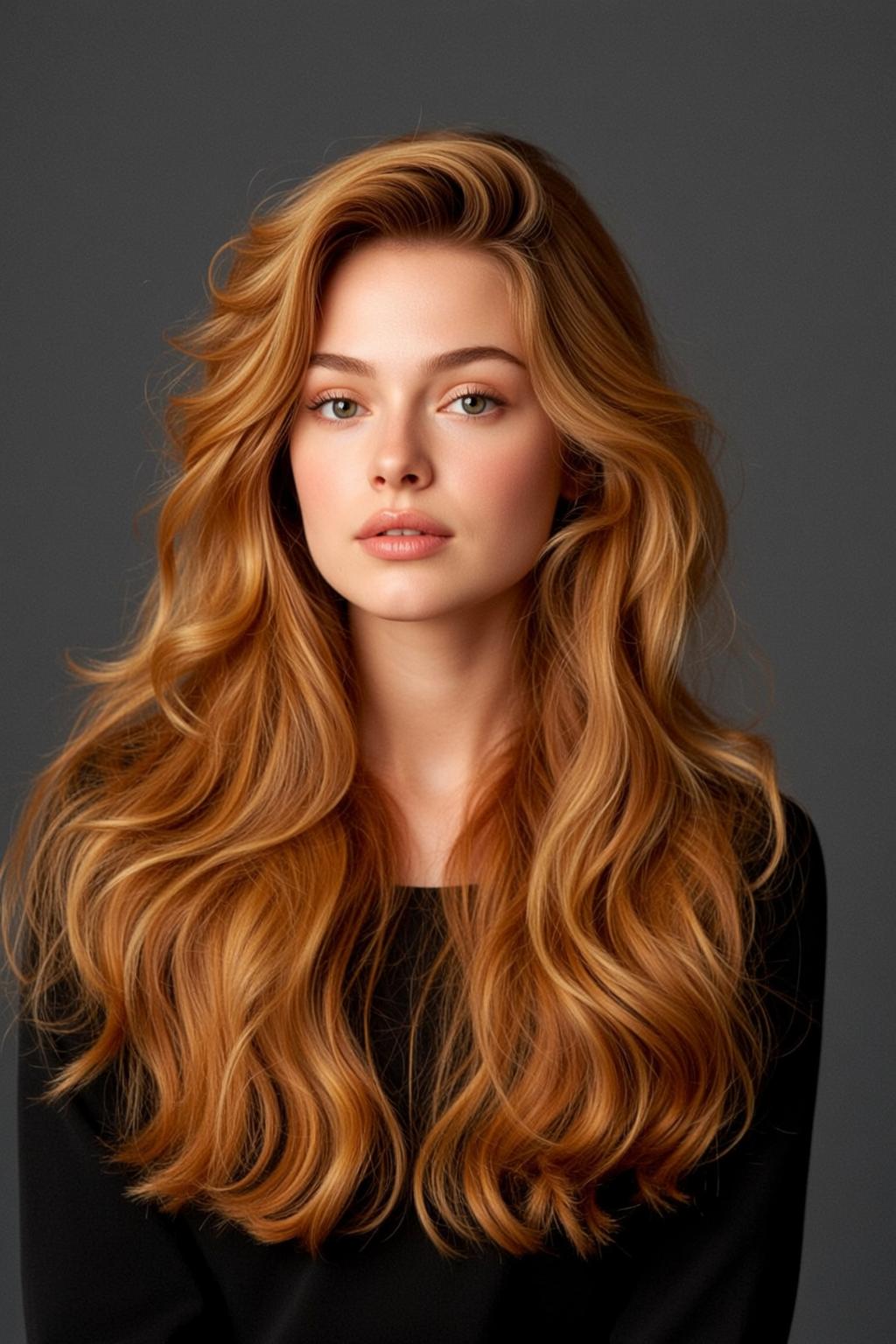 Auburn Hair Blonde Highlights Studio