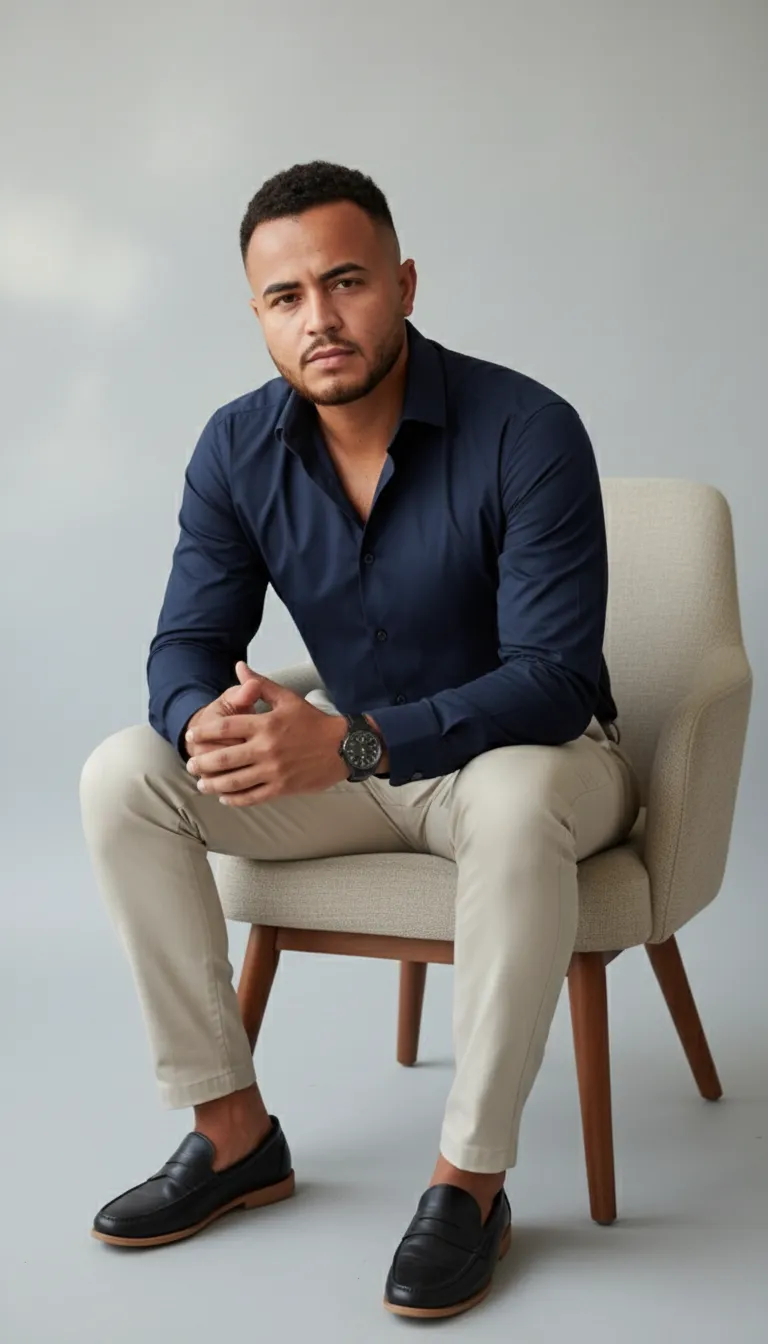 Confident Man In Modern Chair