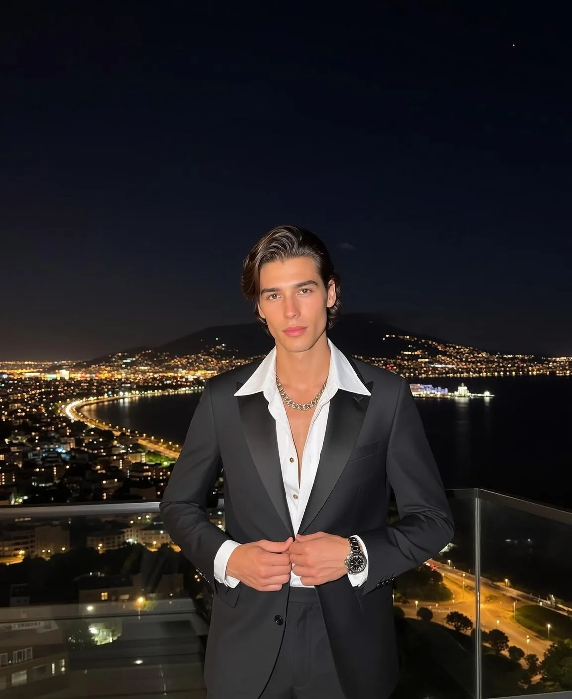 Necklace And Watch On A Rooftop