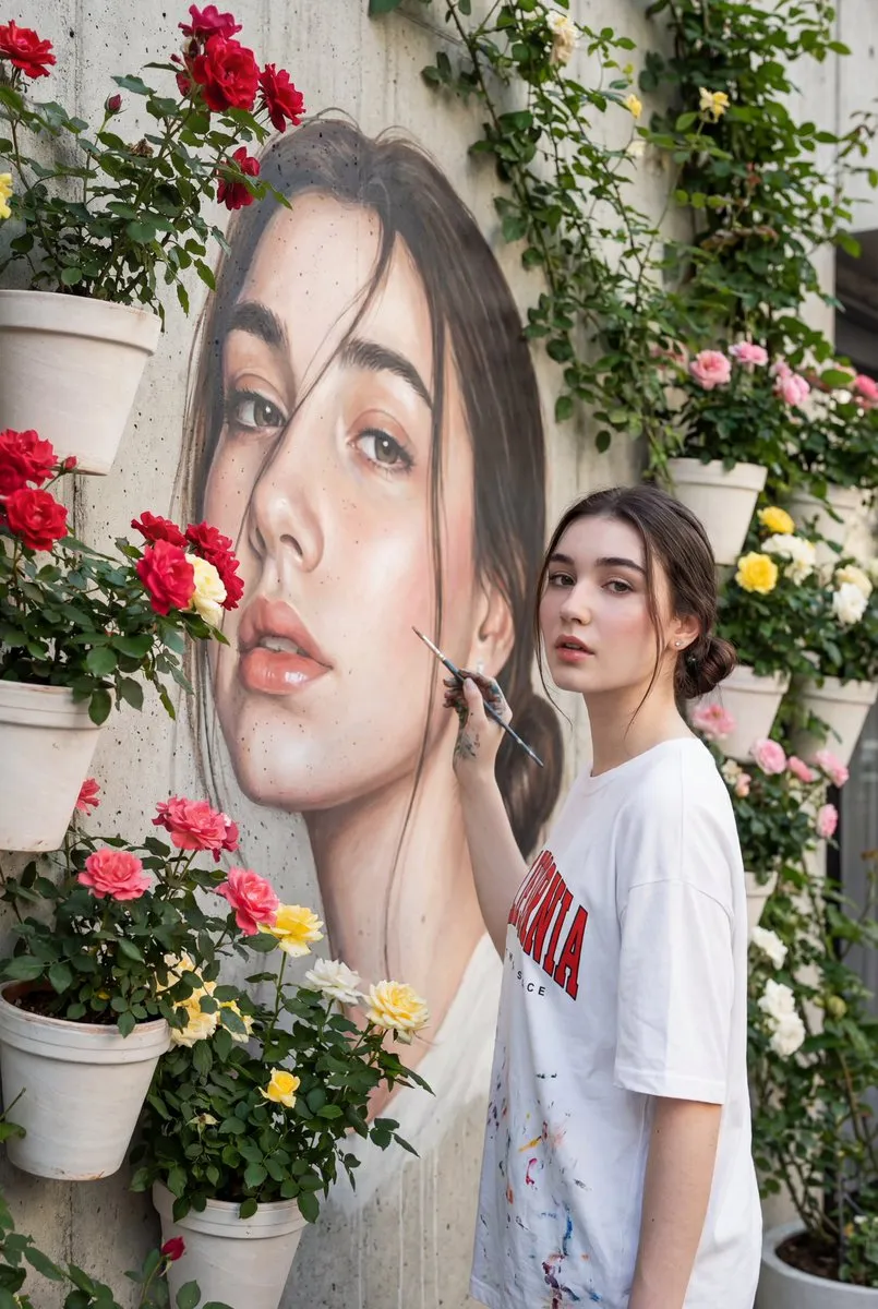 Don't chang my facial features Create a realistic vertical portrait 8K The perso