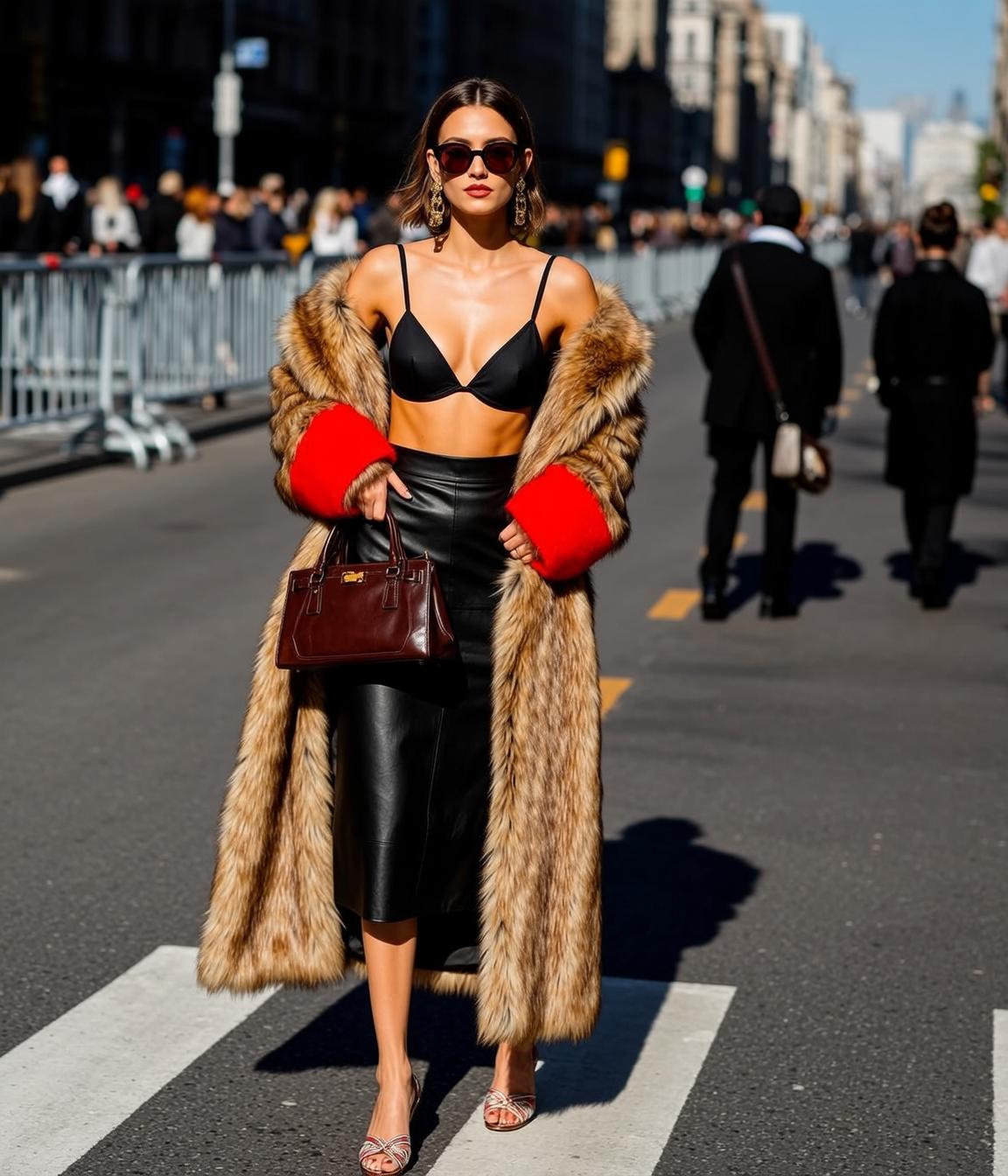 Fashion Week Short Brown Hair Tan Skin