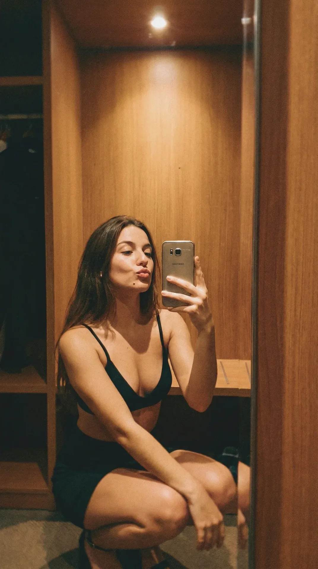 Dim Closet Mirror Selfie