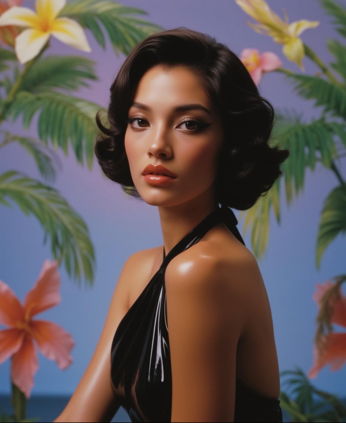 Black Halter Dress Portrait