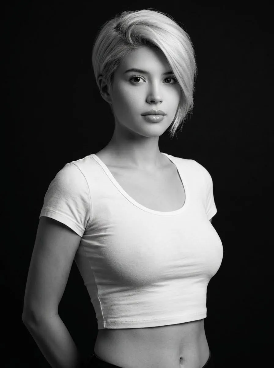 Poses Ultra Black And White Fine Art Studio Medium Crop