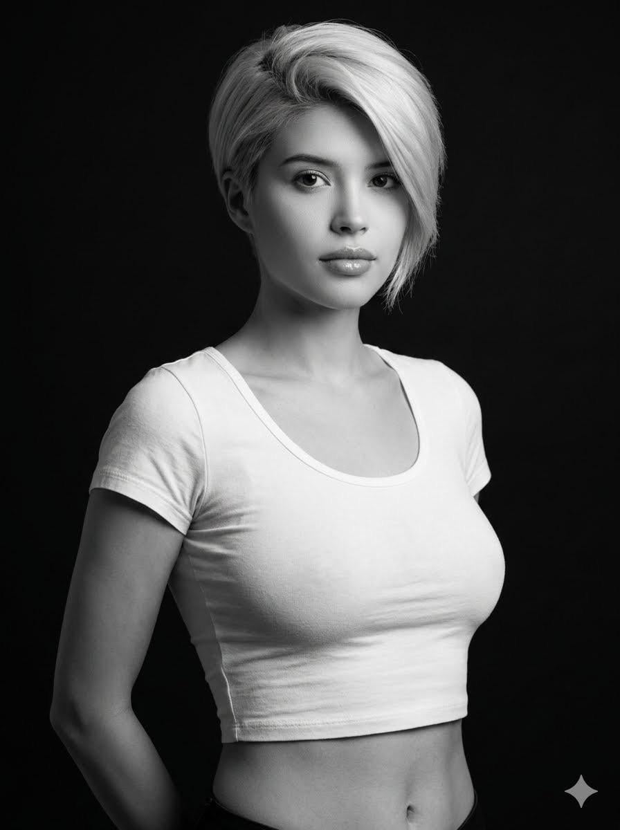 Poses Ultra Black And White Fine Art Studio Medium Crop