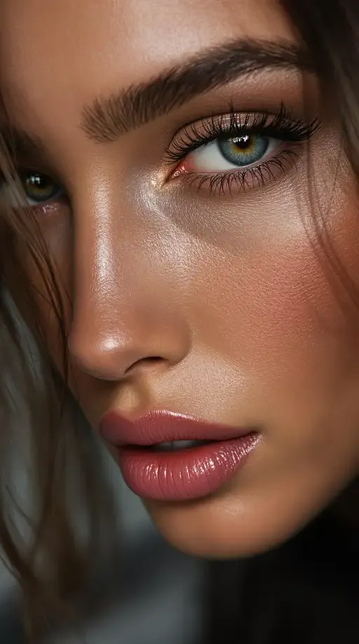 Stunning Close-up Fashion Model