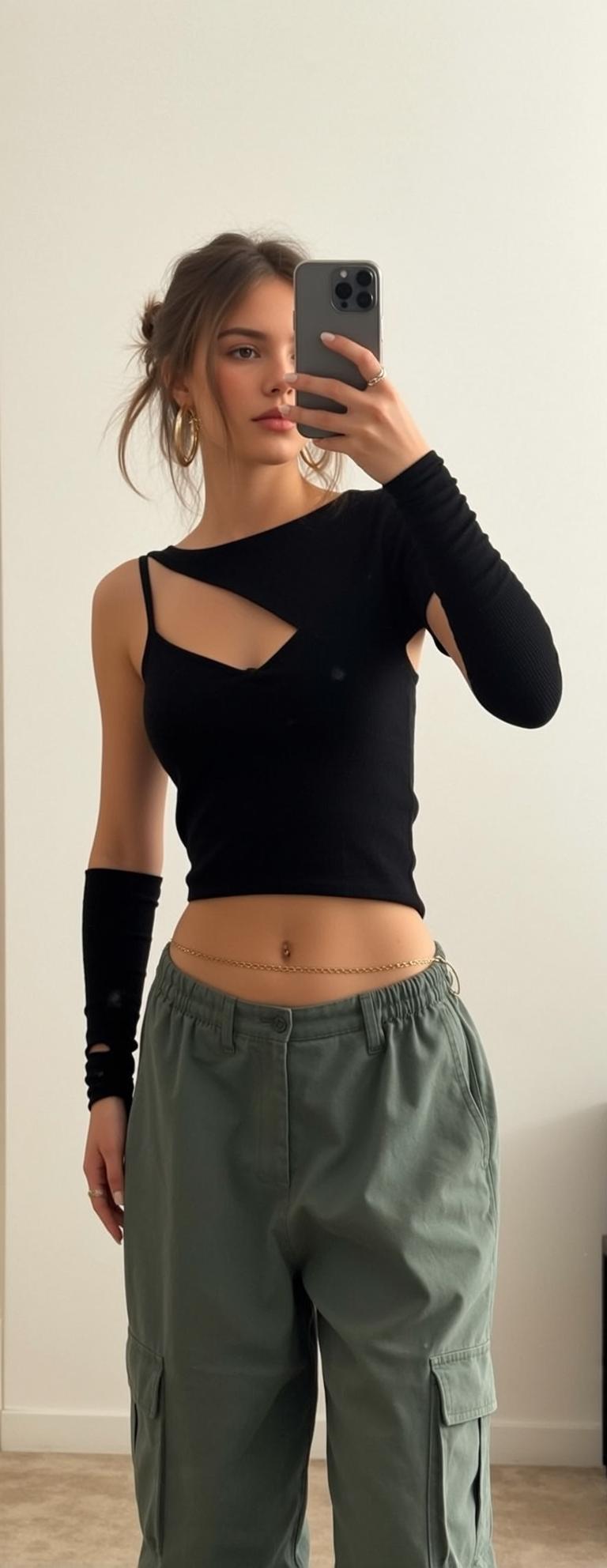 Casual Young Messy Bun Fair Black Asymmetrical reference photo