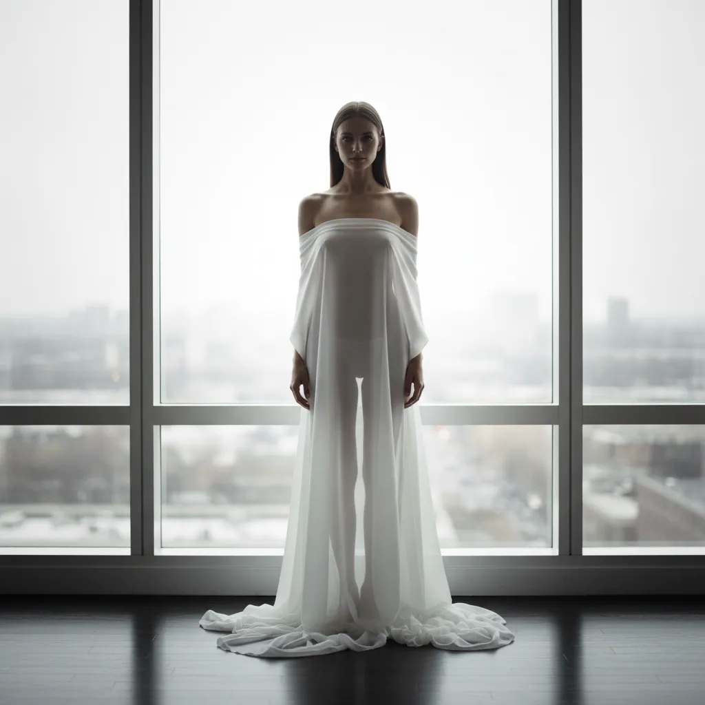 A Minimalist Artistic Study Of The Beautiful Female Model