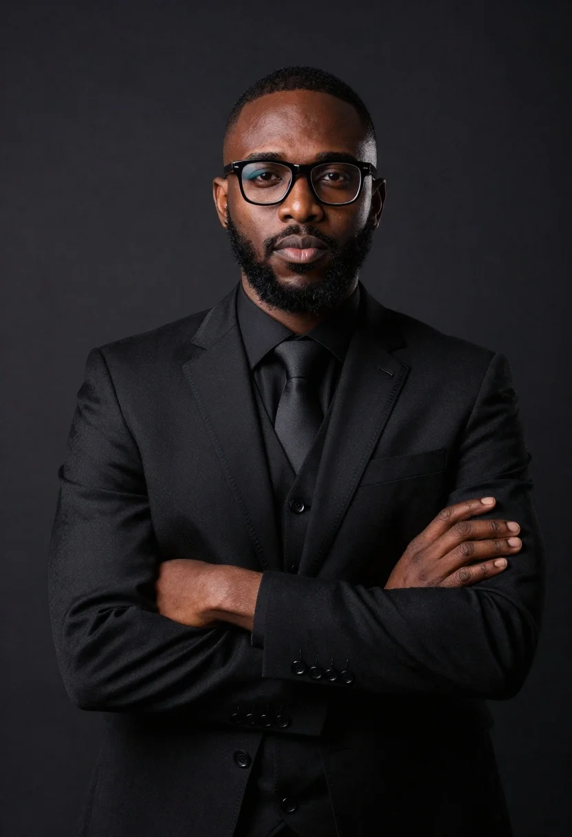 Professional Head-and-shoulders Studio Portrait Confident Man With Short Hair And reference photo