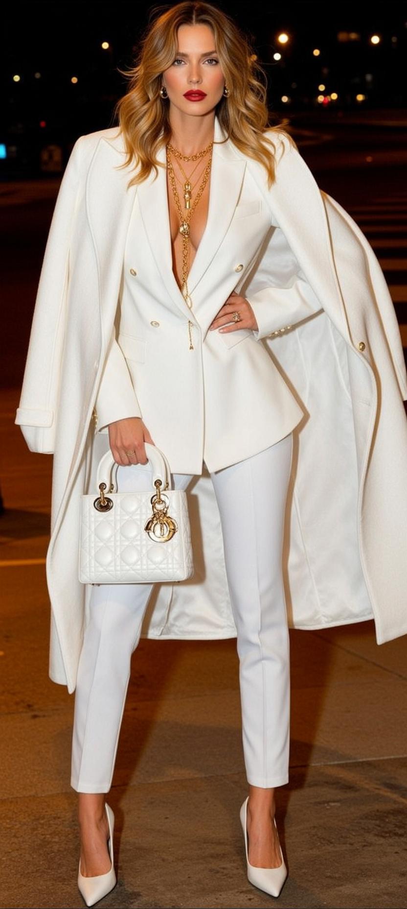 White Blazer Tailored Trousers