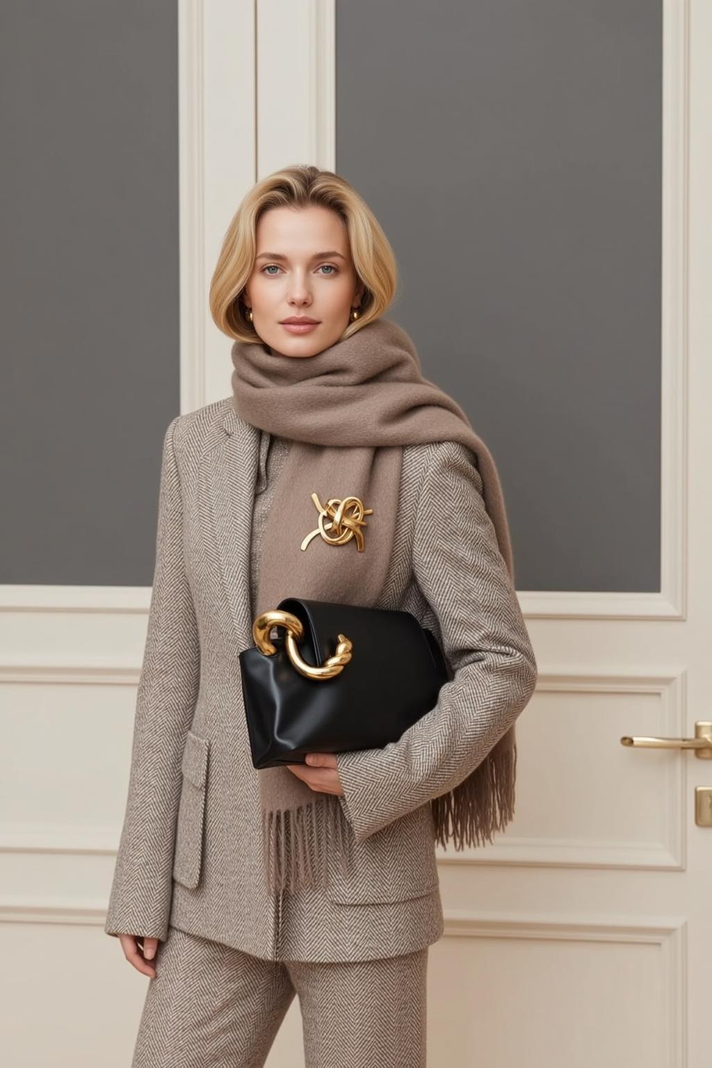 Autumn Short Blonde Bob Fair Skin Tweed