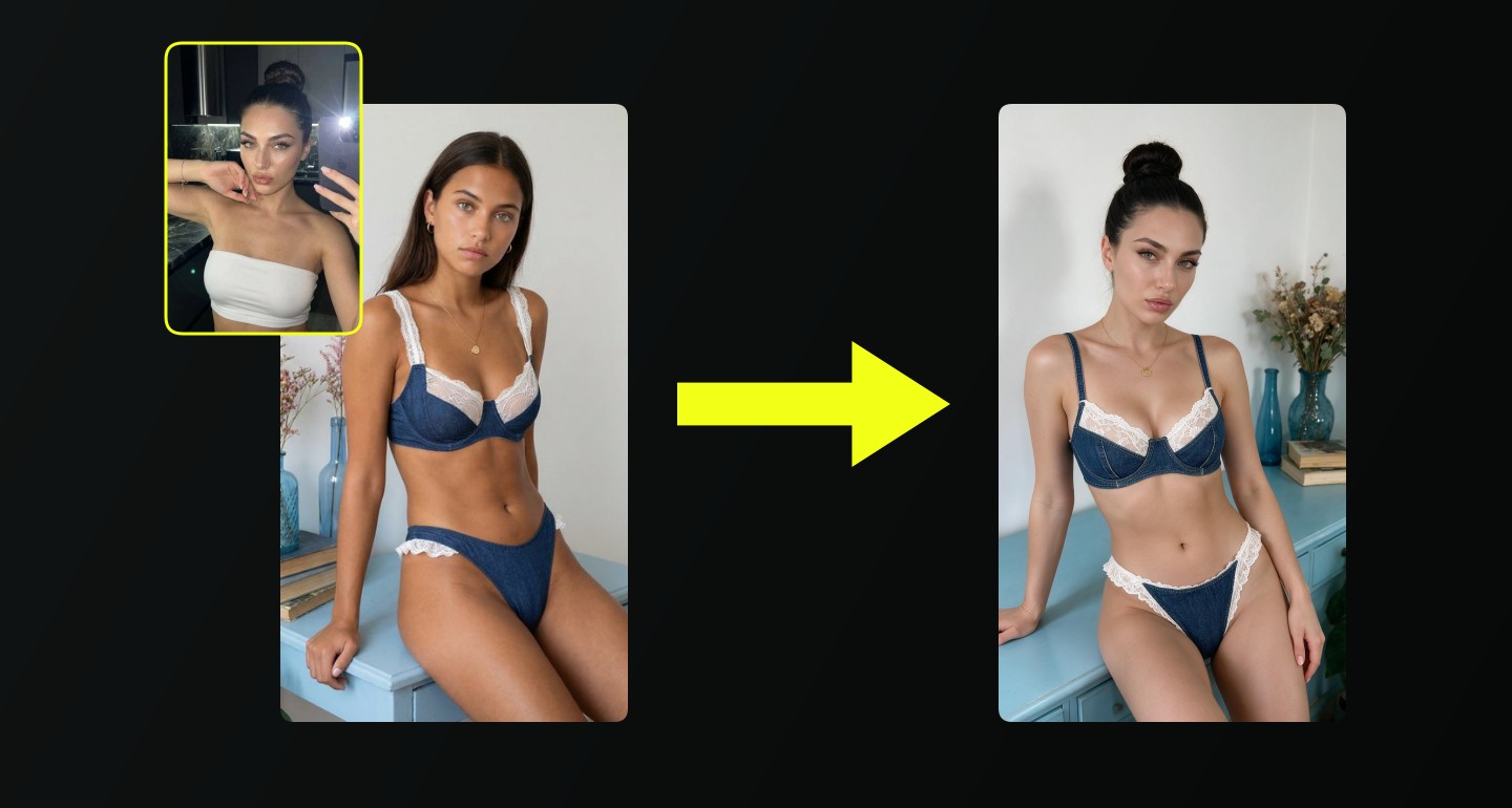 Lily remix walkthrough for Denim Lingerie On Blue Dresser White Wall