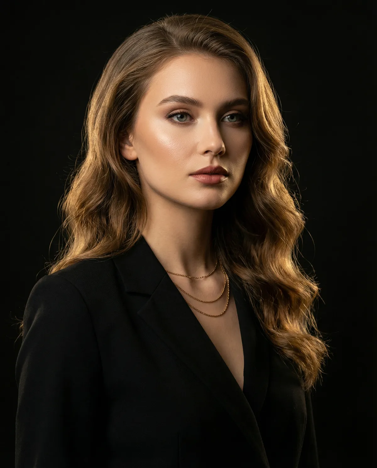 Necklace In Studio Portrait