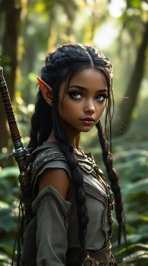 Forest Elf Warrior Portrait