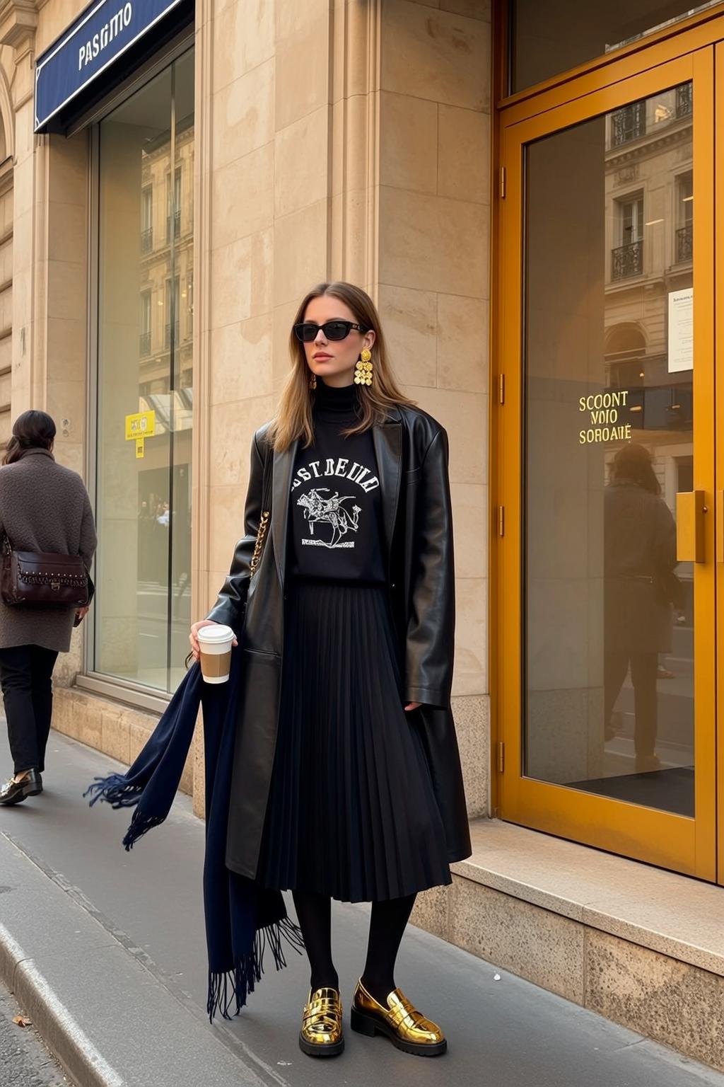 Fashion Week Long Straight Brown Fair Black