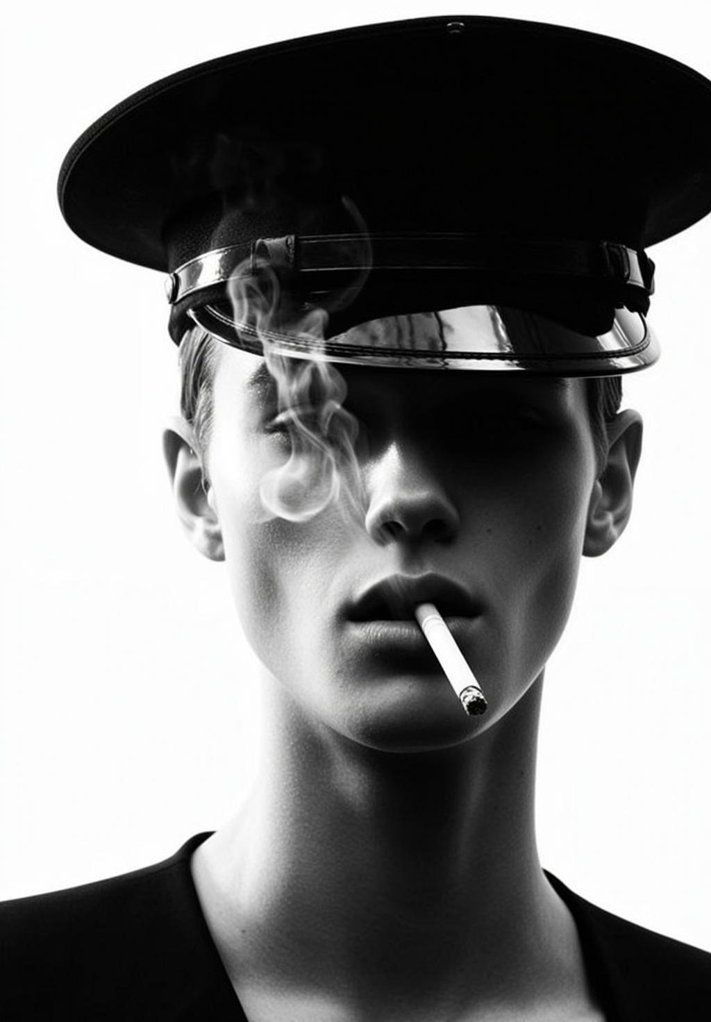 Portrait Orientation Photorealistic Image Captures Close-up Young Person Wearing Black