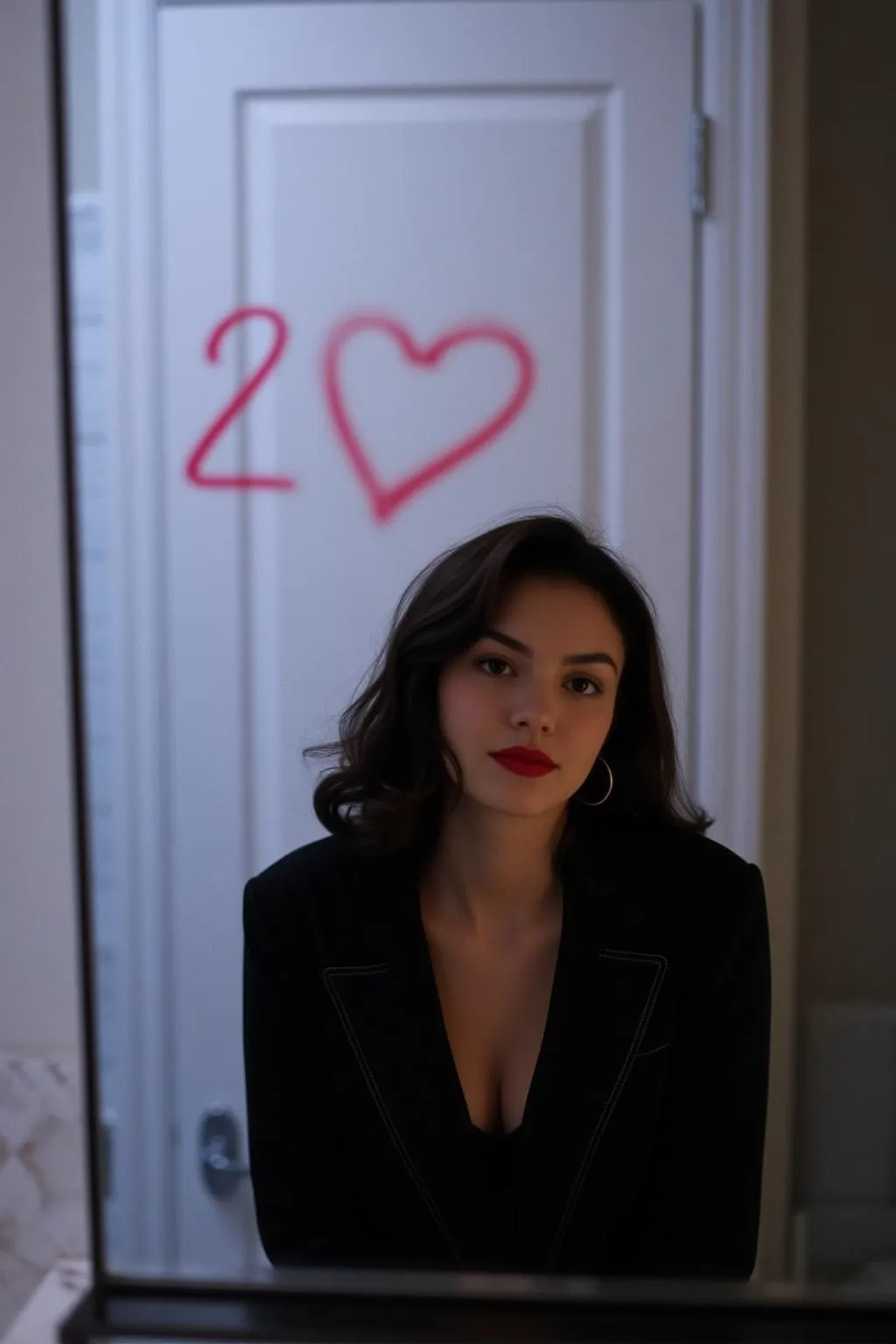 Makeup And Earrings In Blazer Portrait