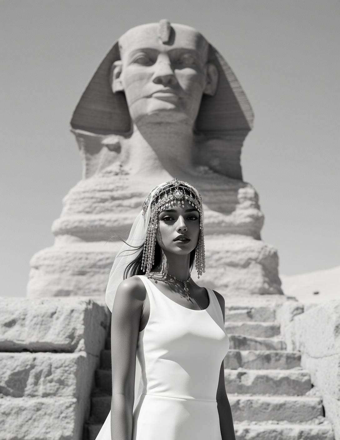 White Dress Beaded Headdress