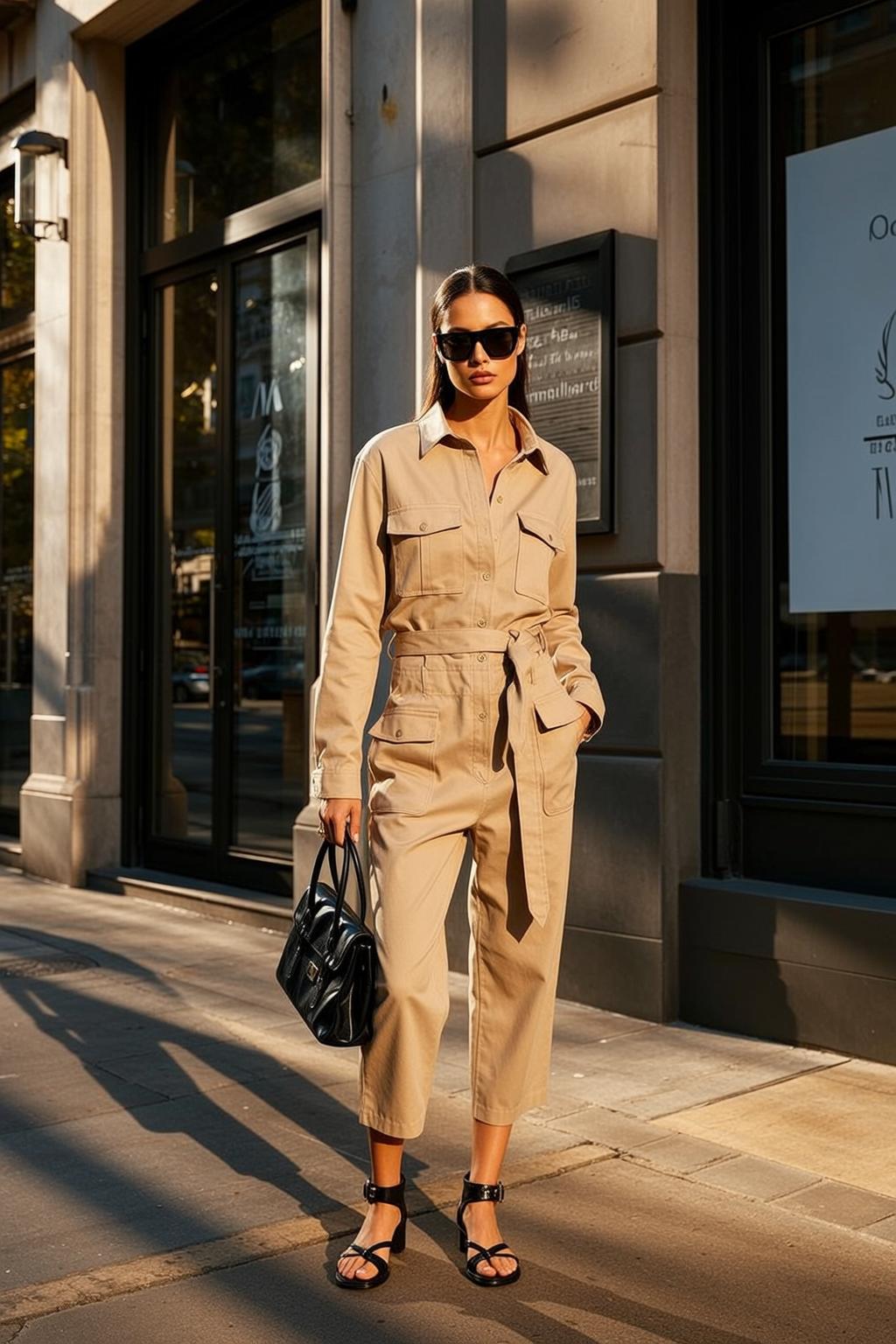 Urban Street Golden Hour Sunlight Sunglasses