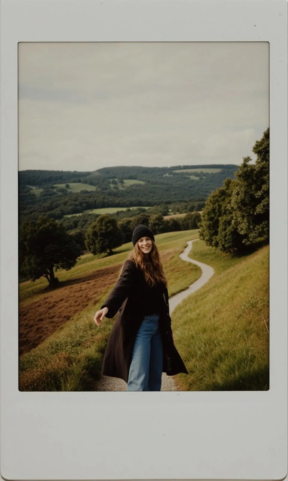 Black Coat Hillside Walk