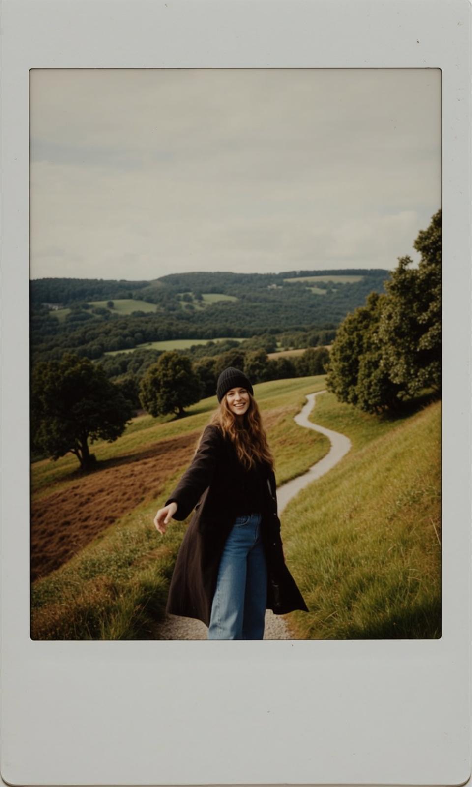 Black Coat Hillside Walk