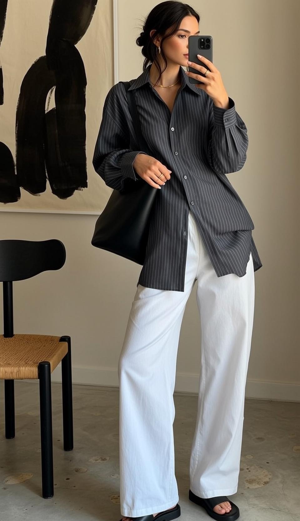 Casual Young Dark Brown Pulled Back Bun