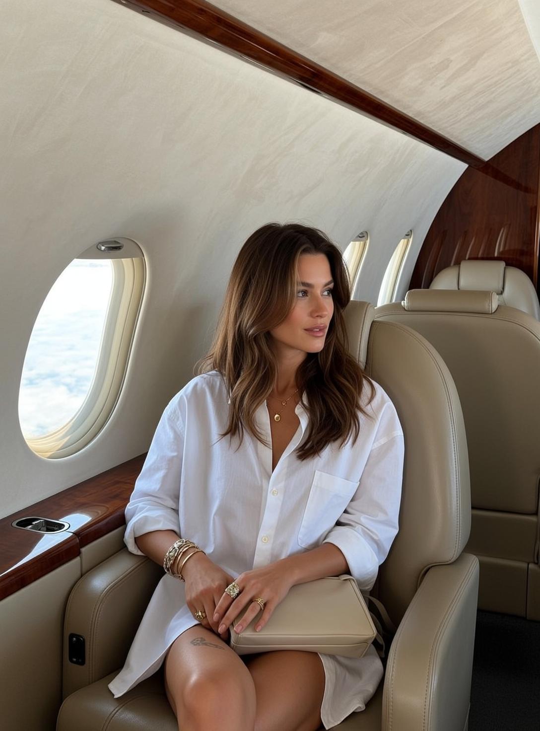 Explore Seated Private Jet Facing Three-quarters Away
