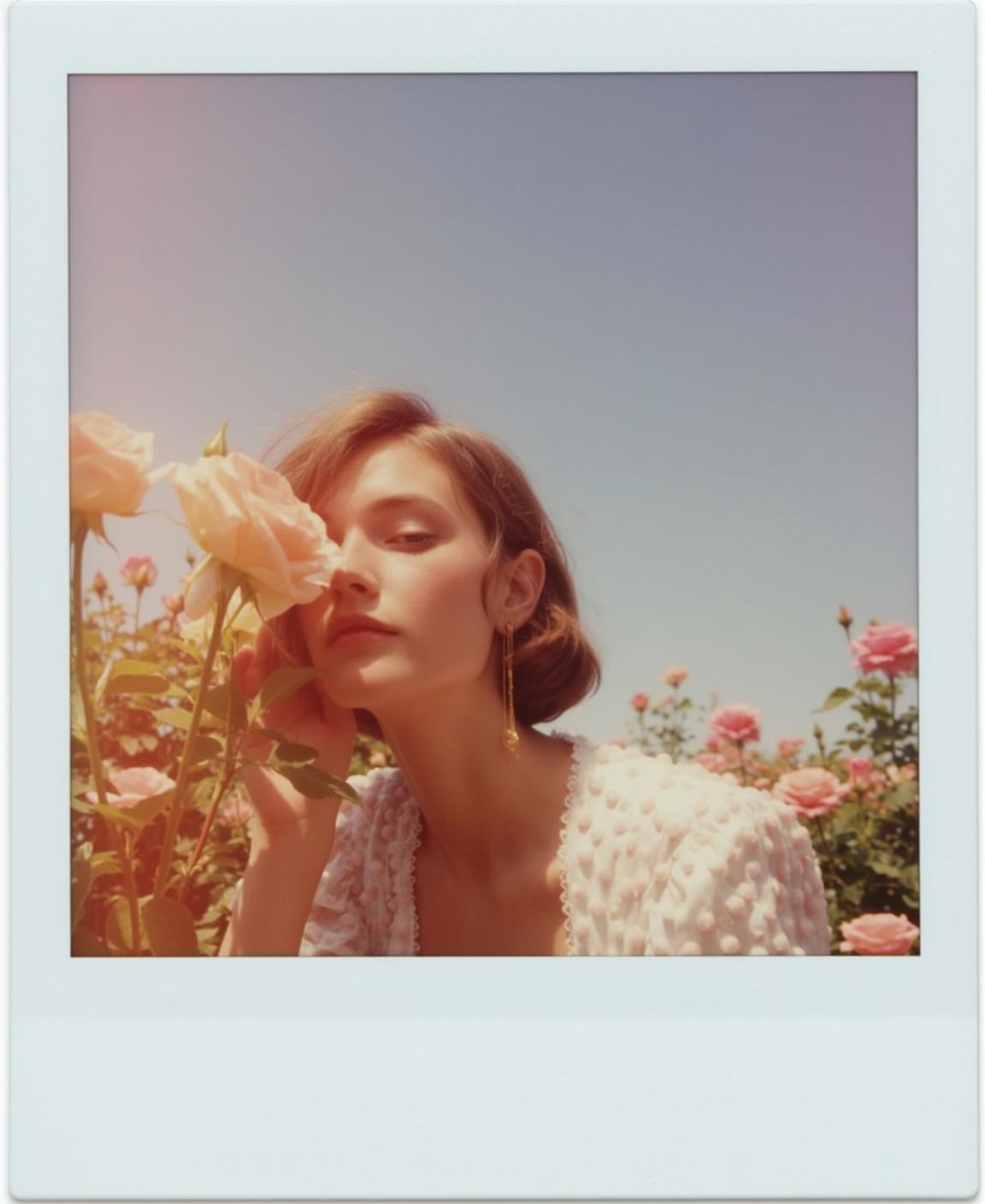 Rose Garden Polaroid Portrait