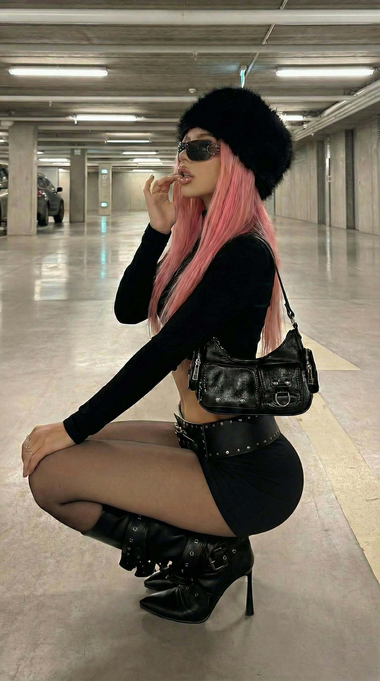 Parking Garage Fashion Low Angle Shot