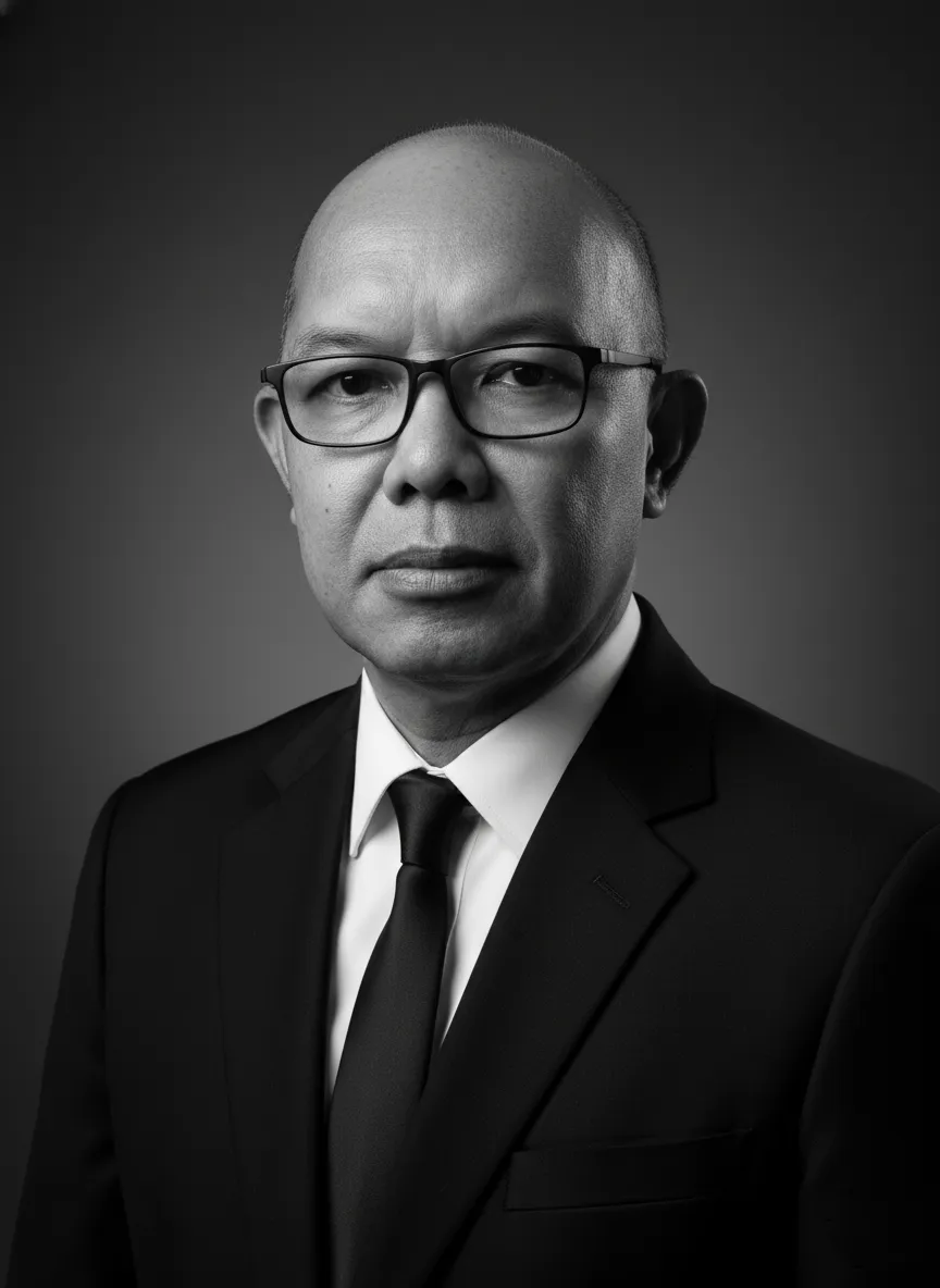 Distinguished Man Black And White Portrait
