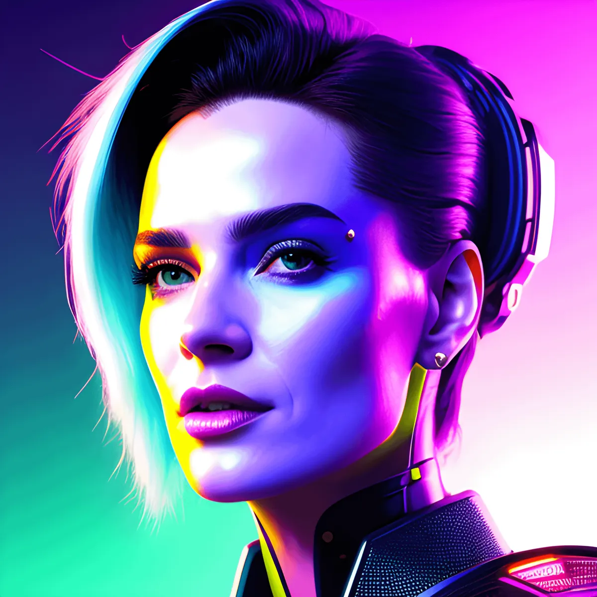 Makeup And Earrings In Fashion Portrait