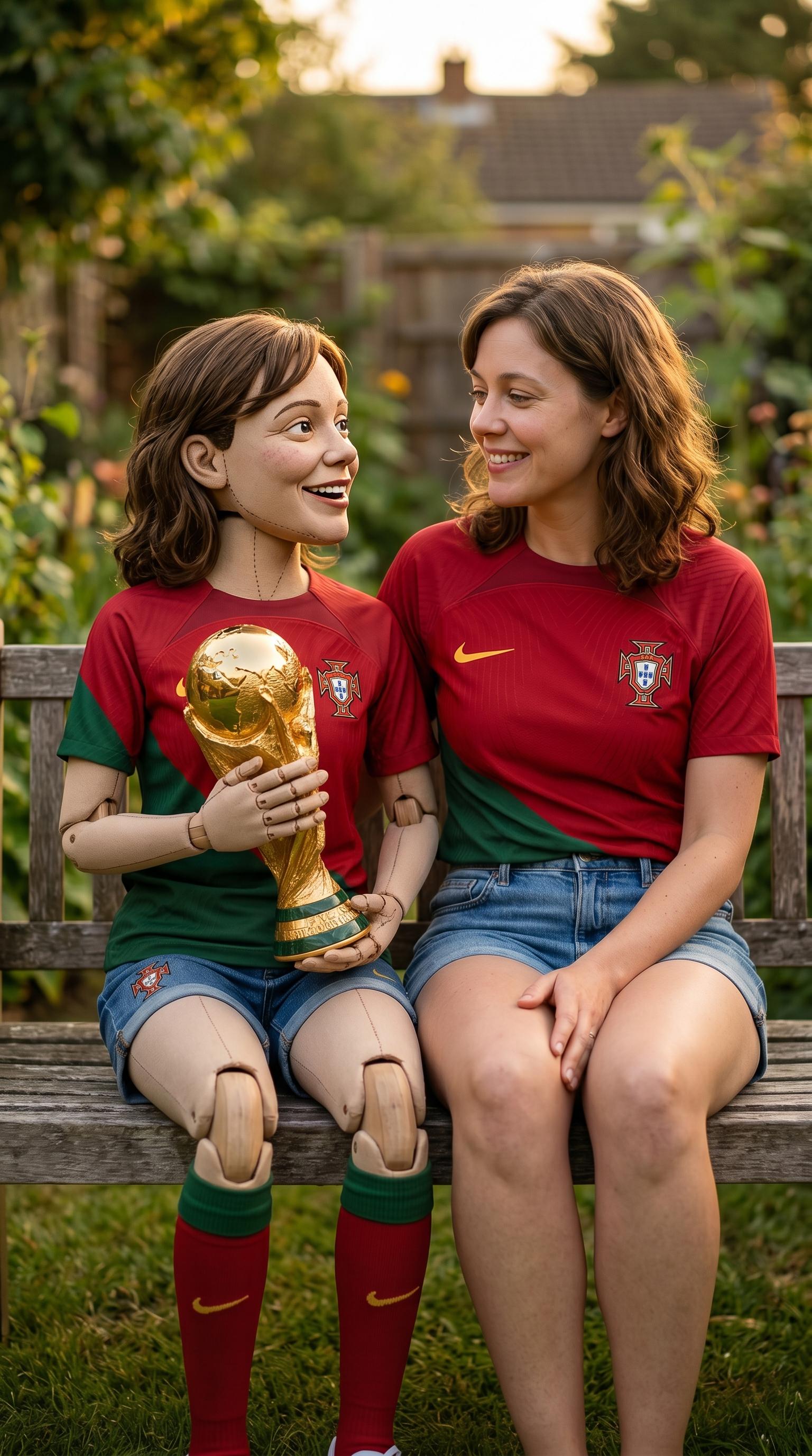 Portugal Football Kit With World Cup Trophy