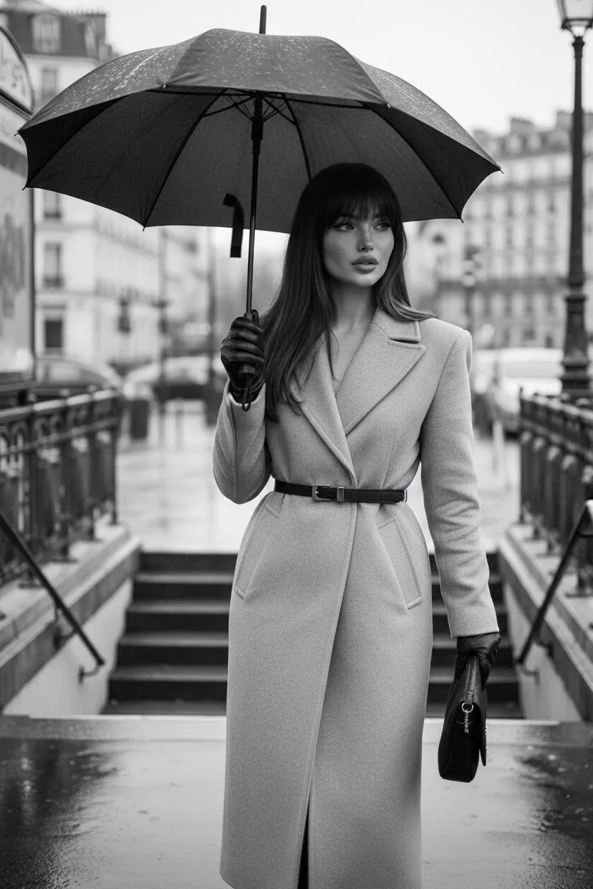 Parisian Rainy Day Elegance