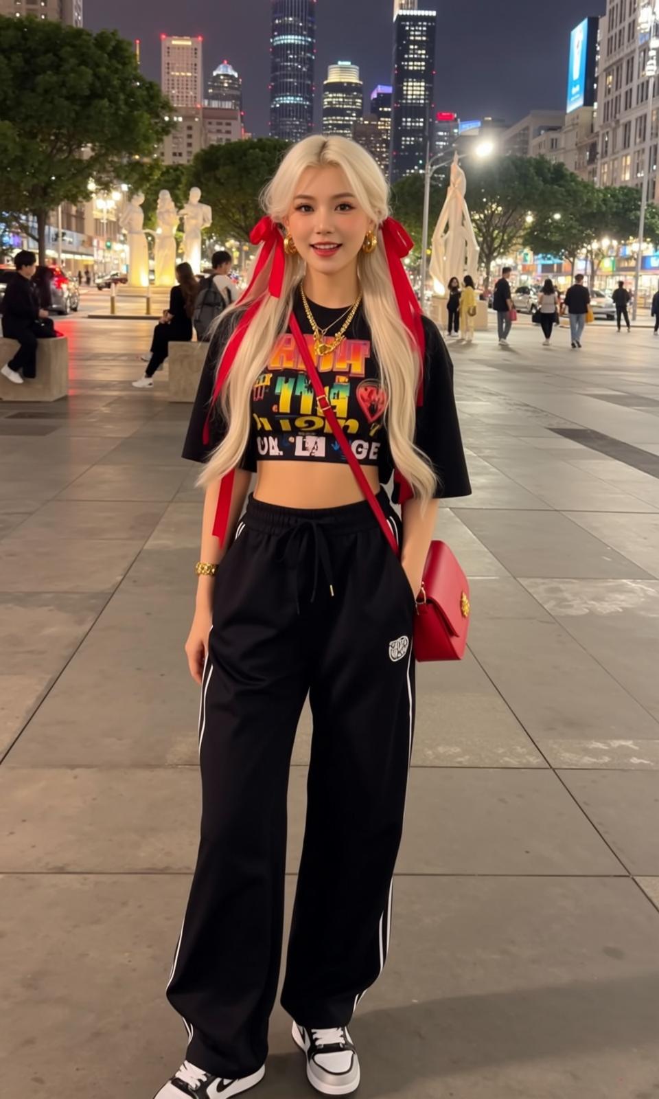 Vintage Graphic Tee Track Pants