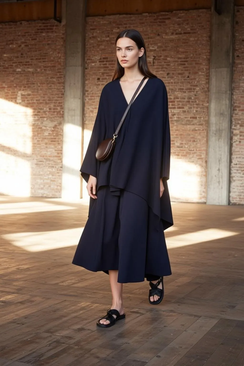 Brick Wall Sunlight Shadows Minimalist Fashion