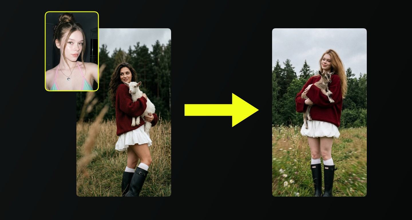 Mila remix walkthrough for Girl Holding Goat Field Forest Cinematic Grain 9 16